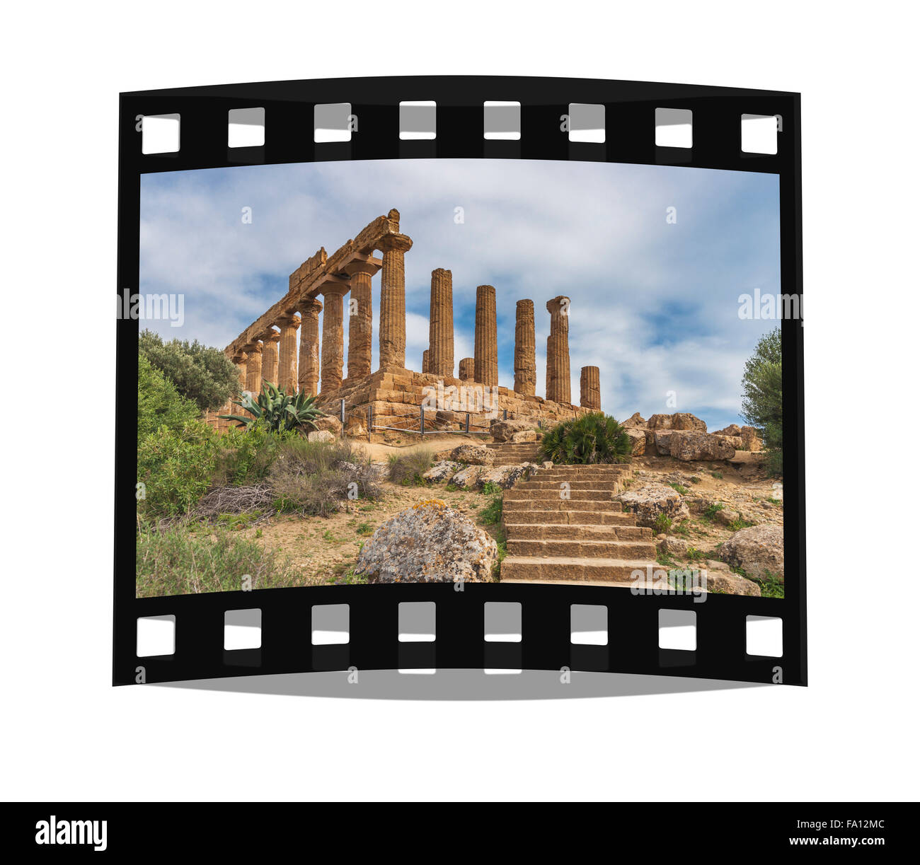 Le Temple de Junon, Tempio di Hera, a été construit sur 460 à 450 BC, Vallée des Temples, Agrigente, Sicile, Italie, Europe Banque D'Images