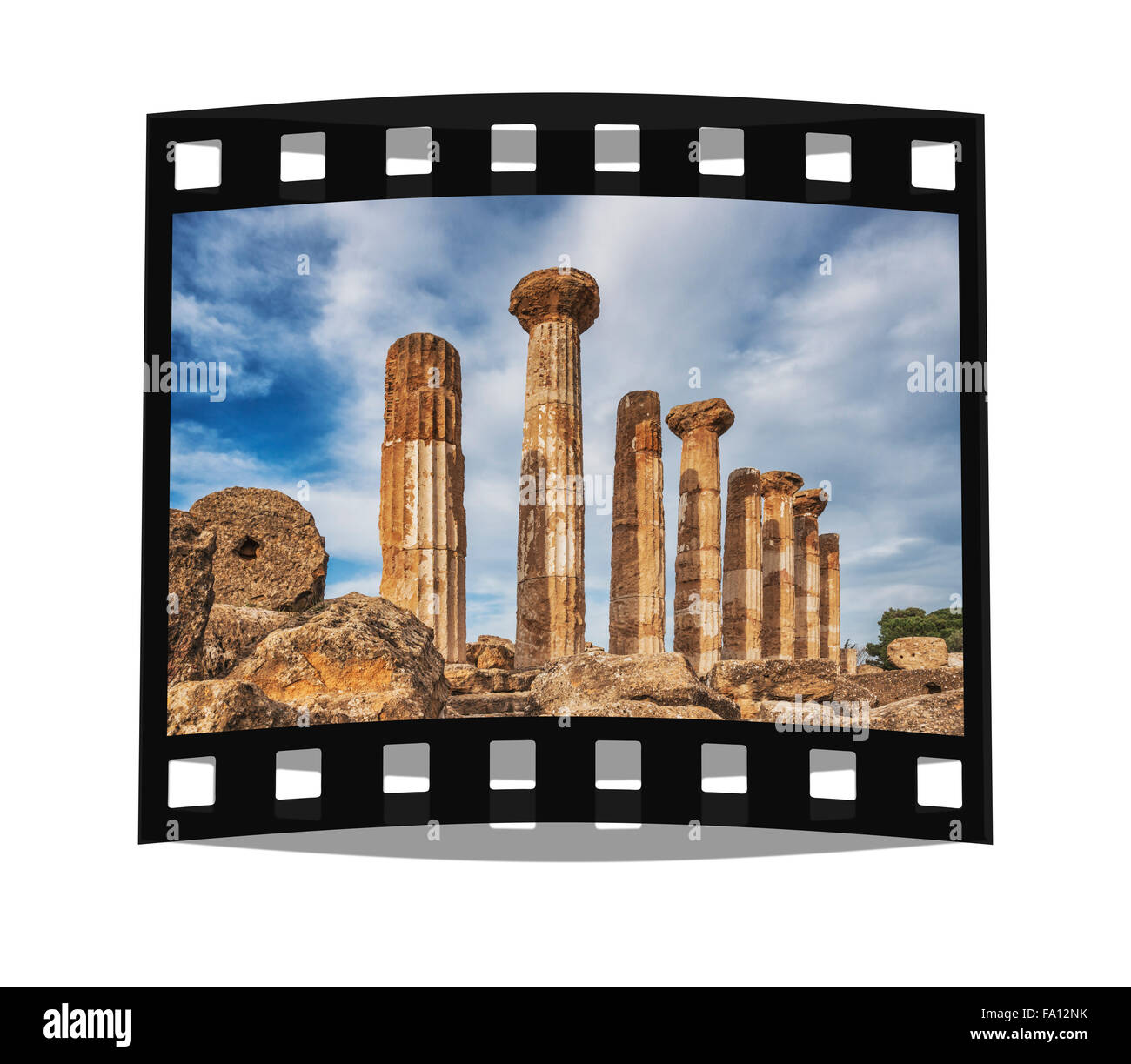 Le Temple d'Hercule a été construit 500 ans avant JC., Vallée des Temples, Agrigente, Sicile, Italie, Europe Banque D'Images Le Temple d'Hercule a été construit 500 ans avant JC., Vallée des Temples, Agrigente, Sicile, Italie, Europe Banque D'Images