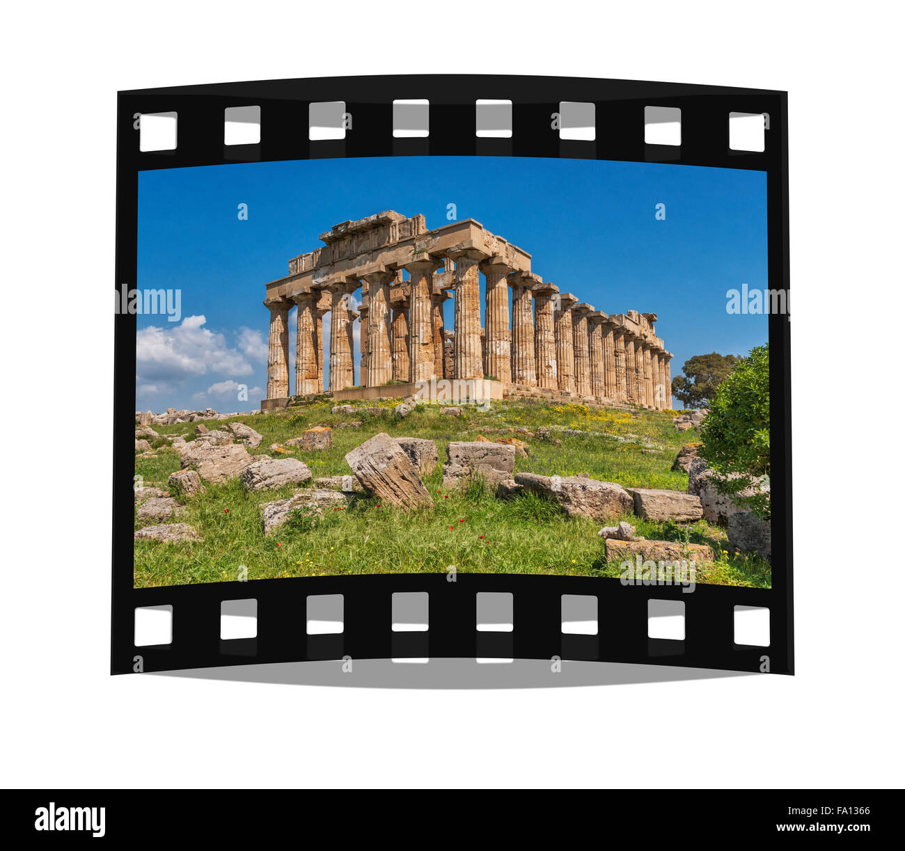 Temple de Héra a été construit sur 470 à 450 BC. Le Temple appartient à des sites archéologiques de Sélinonte, en Sicile, Italie, Europe Banque D'Images