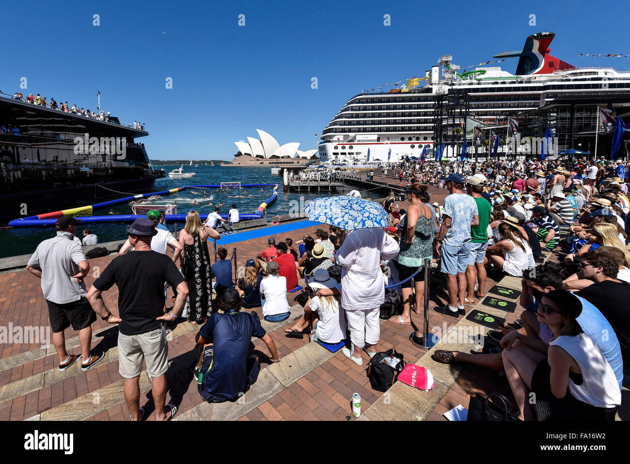 Sydney, Australie. Dec 19, 2015. Le water-polo série par la mer. Série d'essais internationaux de l'Australie contre l'Italie. 2 jeu de Campbell's Cove. L'Italie a gagné 14-10. Credit : Action Plus Sport/Alamy Live News Banque D'Images