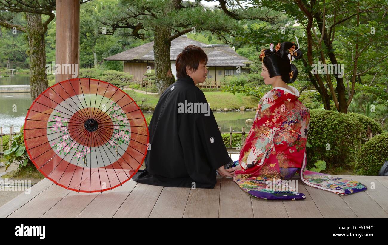 Pré japonais pousse de mariage Banque D'Images