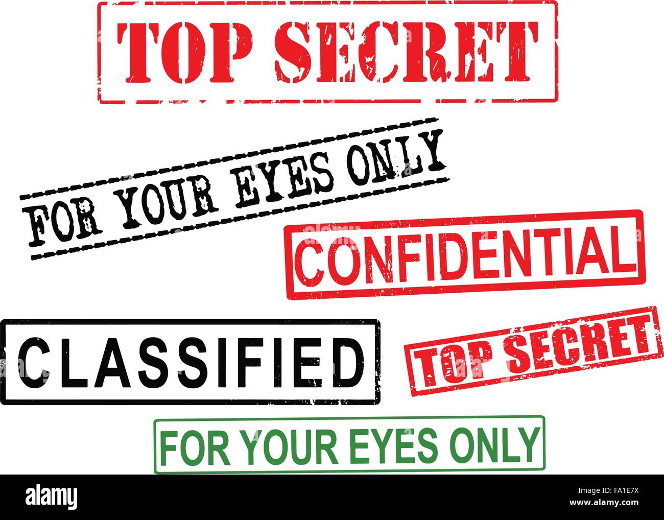 Top Secret Simple Top Secret, Confidentiel, fichier classé Grunge Image Vectorielle Stock ...