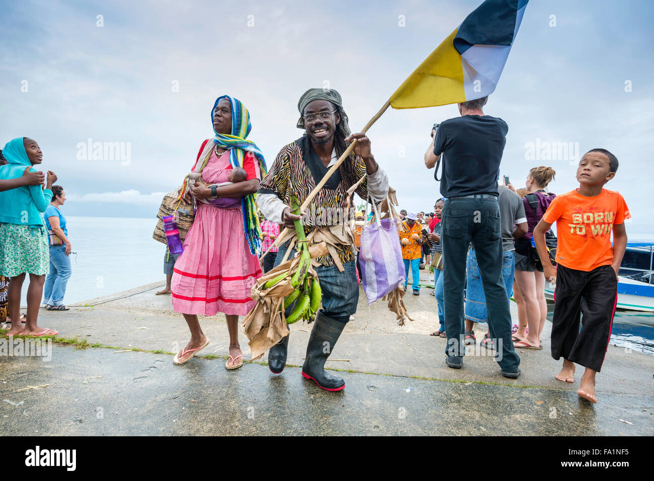 Journée de règlement de la garifuna, festival annuel célébrant l'arrivée des habitants de la garifuna à Punta Gorda, dans le district de Tolède, au Belize Banque D'Images