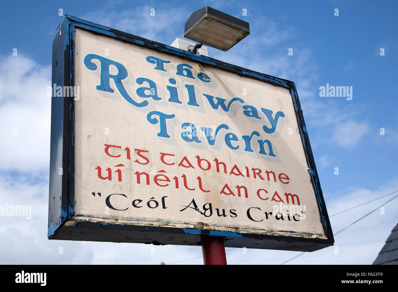 Railway Tavern Pub, Camp, péninsule de Dingle, Irlande Banque D'Images