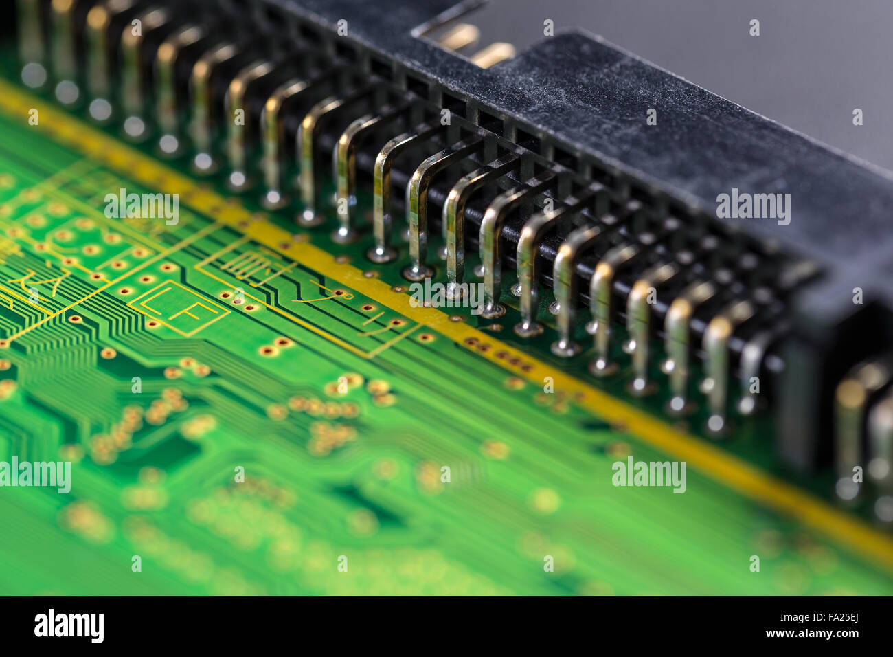 Circuits imprimés, un ordinateur électronique puce partie Banque D'Images