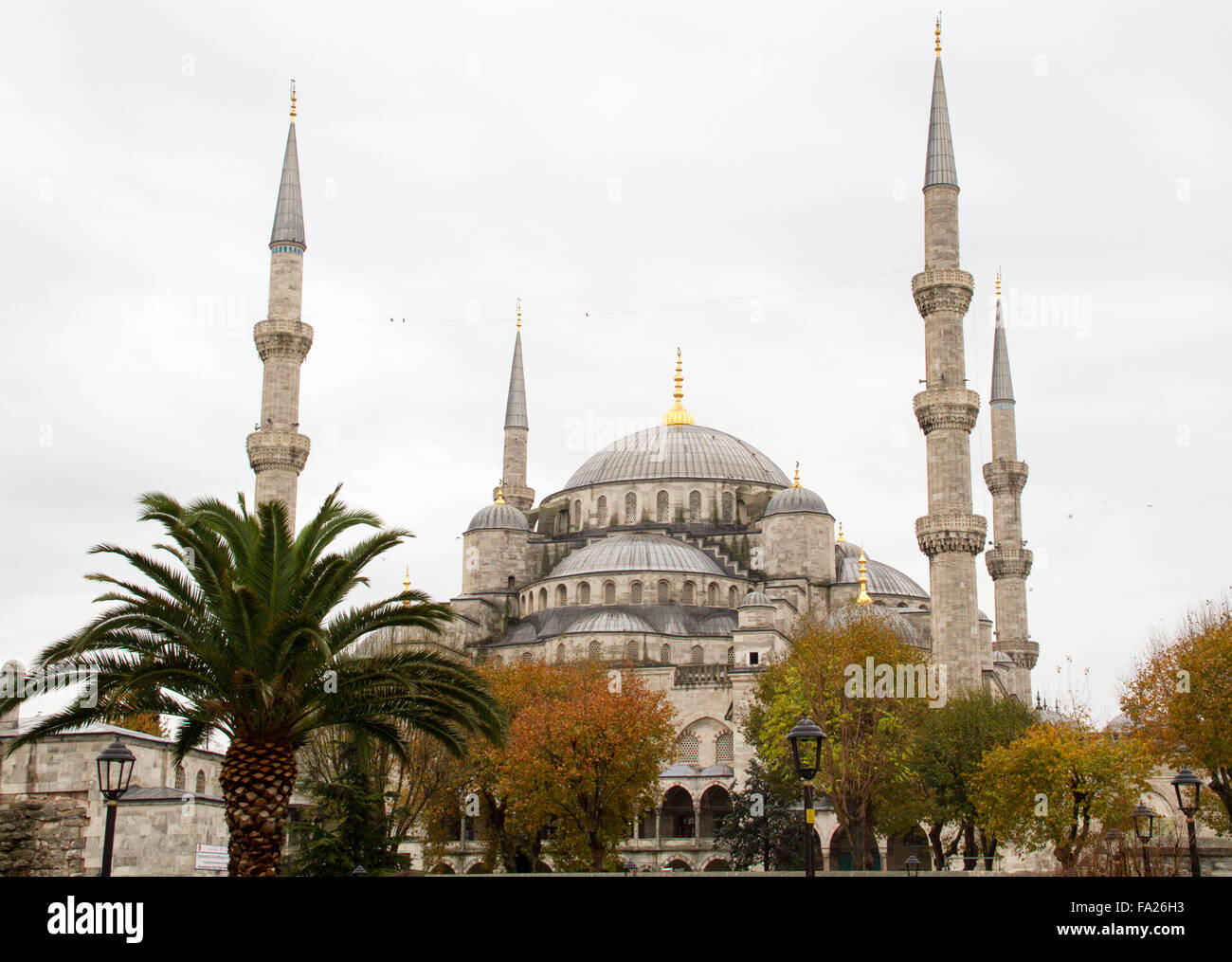 Mosquée bleue Istanbul en un jour de pluie Banque D'Images