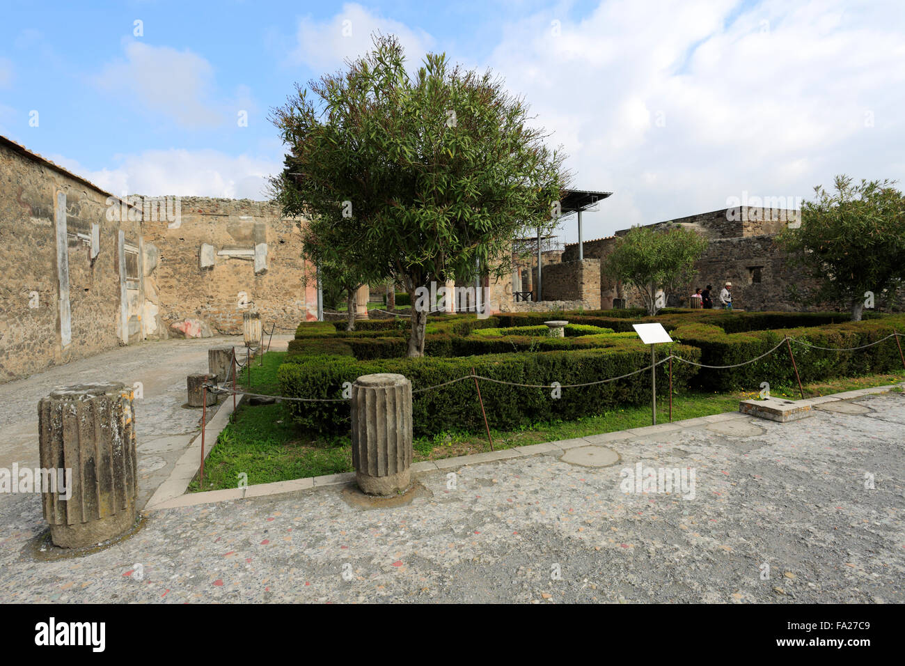 Maison du Faune, Pompéi, la ville romaine enfouie dans la lave près de Naples ville, Liste du patrimoine mondial de l'UNESCO 1997, région de Campanie Banque D'Images