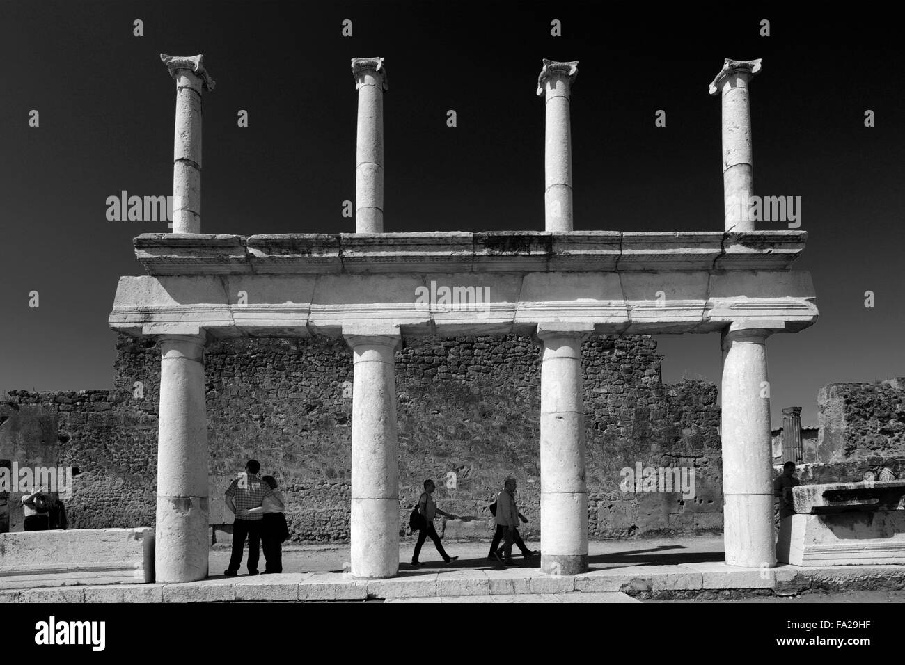 Le forum de Pompéi, la ville romaine enfouie dans la lave près de Naples ville, Liste du patrimoine mondial de l'UNESCO 1997, région de Campanie Banque D'Images