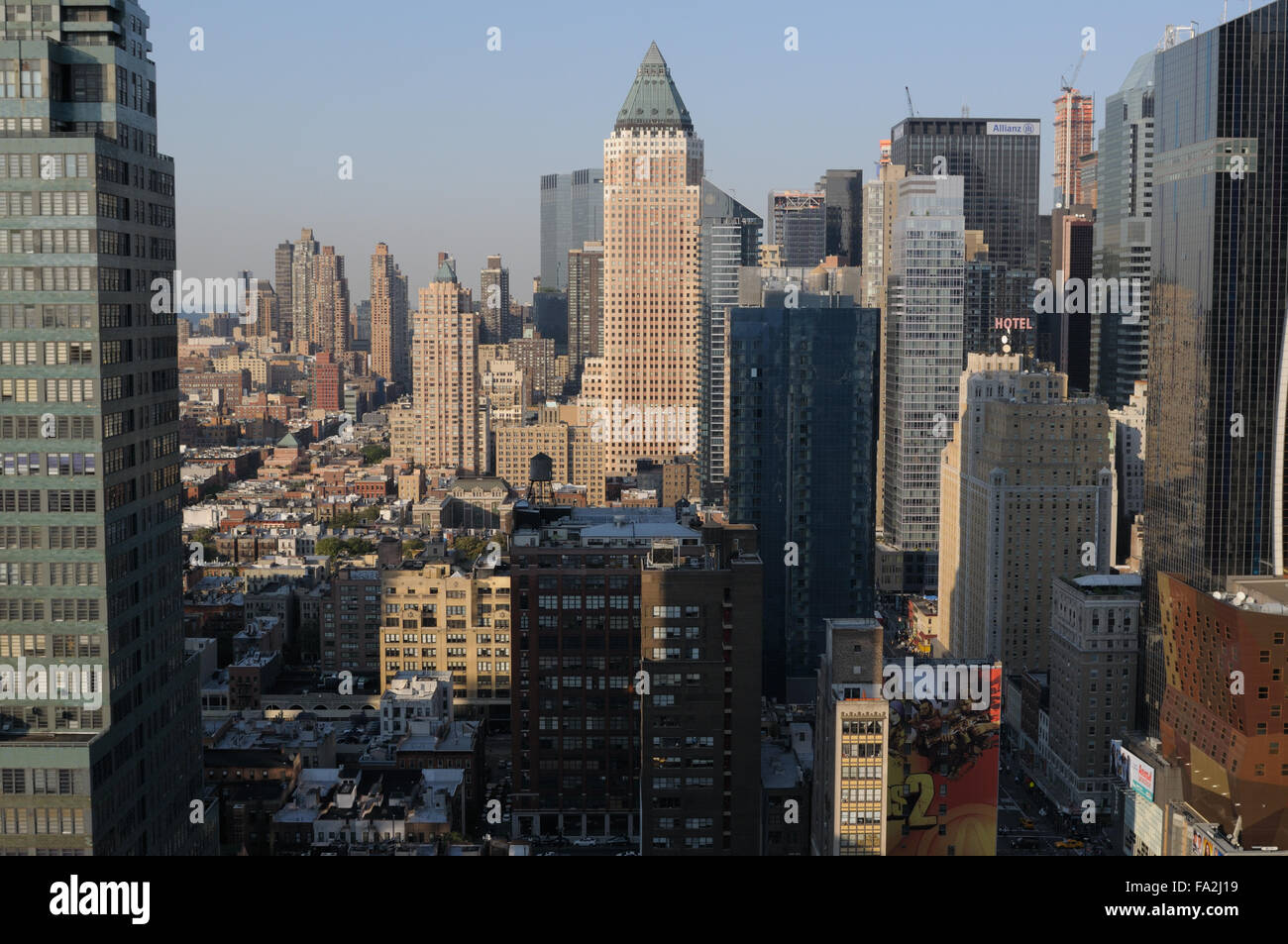 New York à l'Amérique au cours de la journée d'un 39e rue 42e étage point d'observation sur le toit. Banque D'Images