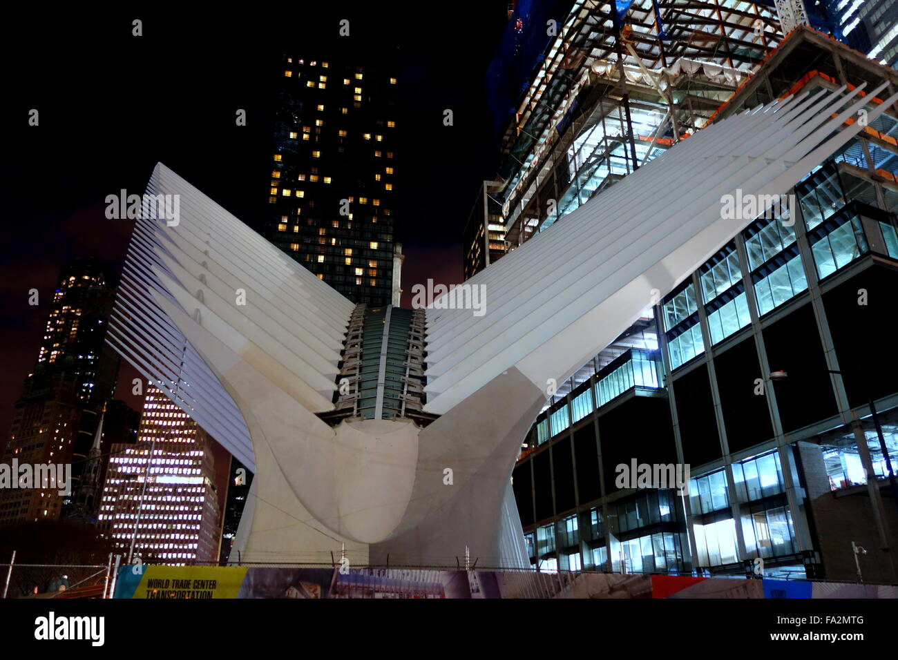 World Trade Center, Oculus de nuit, New York, NY, USA Banque D'Images