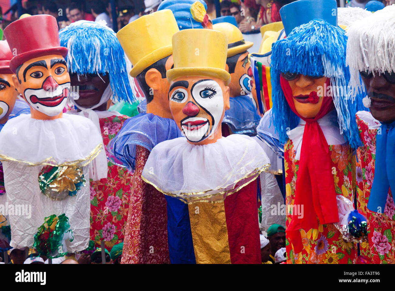 Des marionnettes géantes carnival à Olinda Pernambuco, nord-est du Brésil Banque D'Images