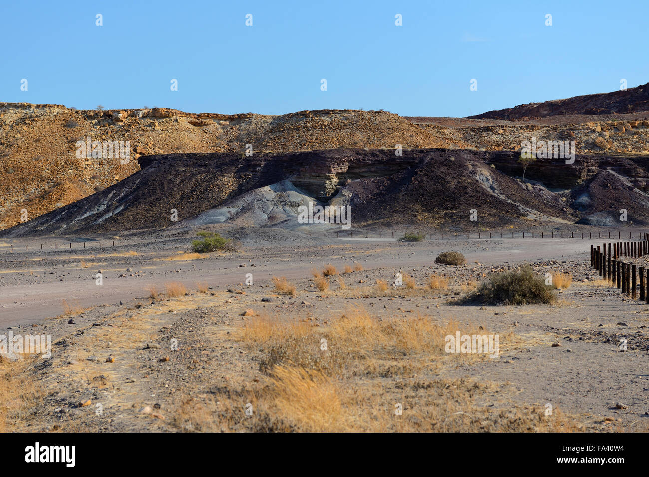 Montagne Brûlée près de Twyfelfontein, Damaraland, Namibie Banque D'Images