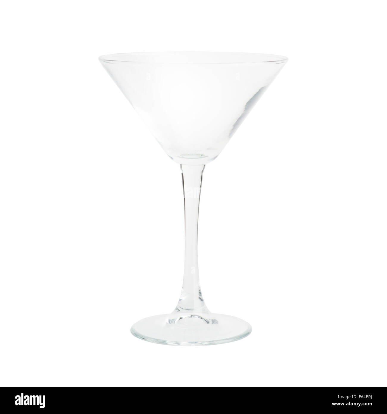 Martini vide verre isolé sur fond blanc Banque D'Images