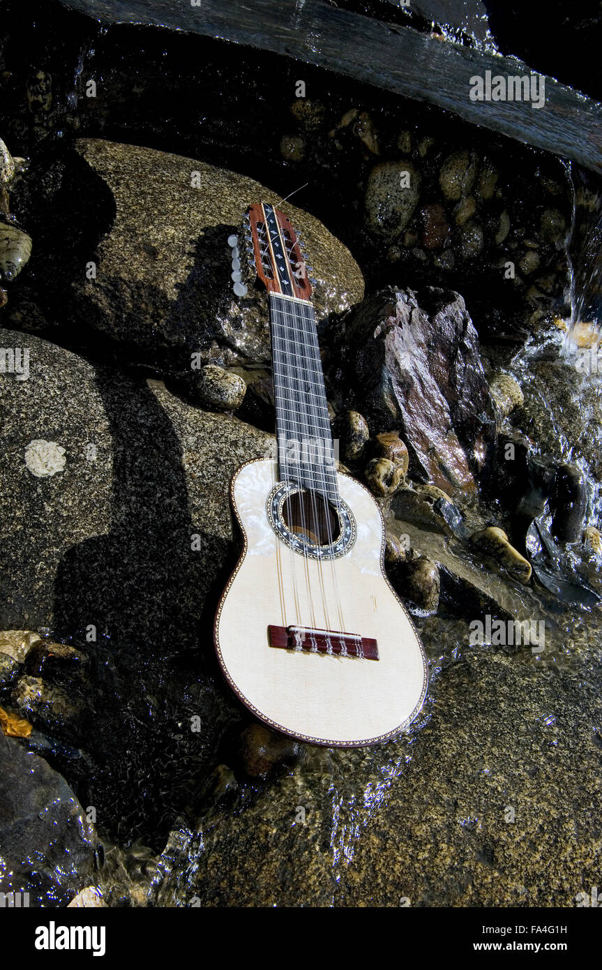 Un charango sur les rochers au Luribay, Bolivie, Amérique du Sud Banque D'Images