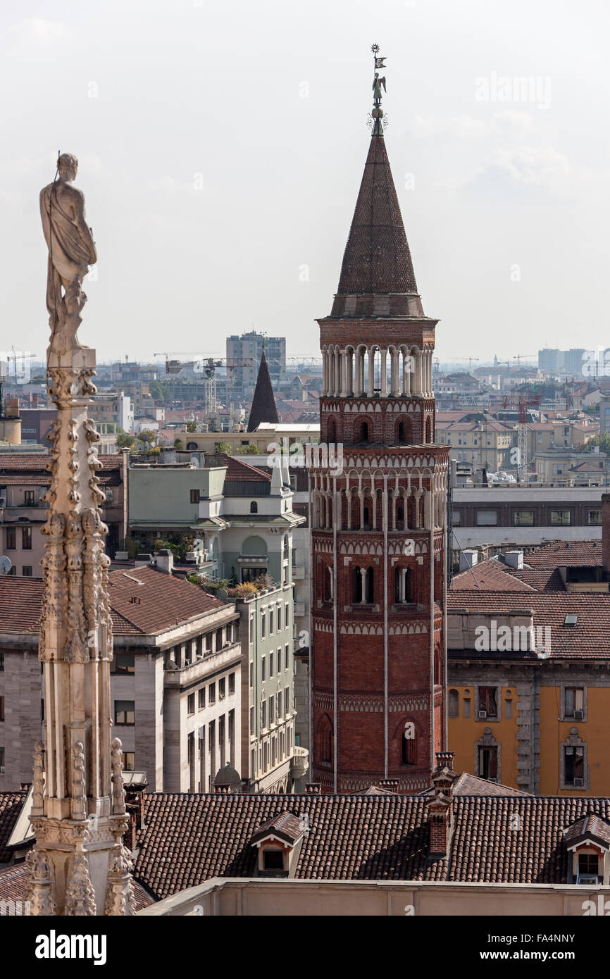 L'église de San Gottardo in corte, Milan, Lombardie, Italie Banque D'Images