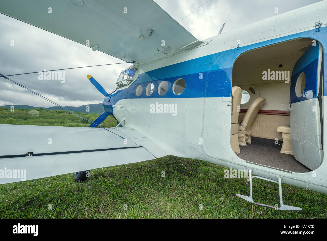 L'extérieur de l'avion de passagers rétro. Banque D'Images