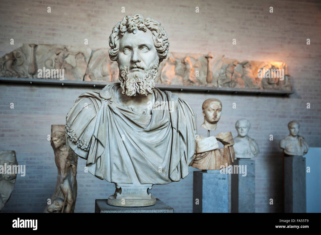 Lucius Septimius Severus Pertinax, empereur romain, Glyptothèque de Munich, Bavière, Allemagne Banque D'Images