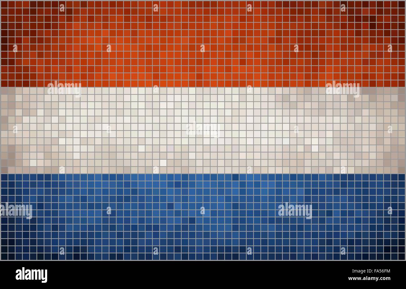 Drapeau de Pays-bas mosaïque Illustration de Vecteur