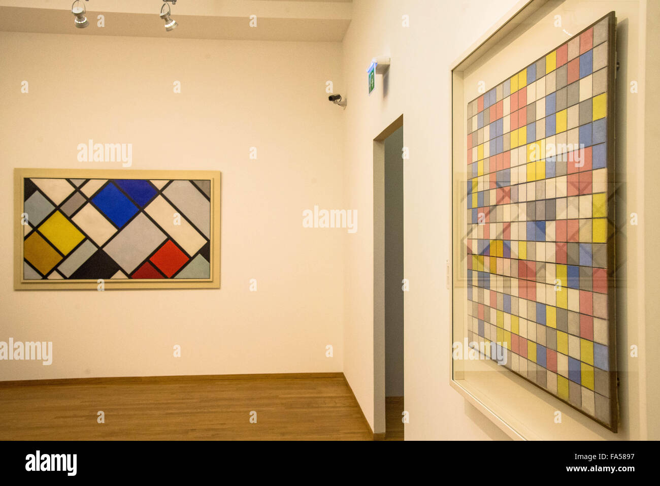 Peintures de Mondrian et doesburg au gemeente museum de La Haye Holland Banque D'Images