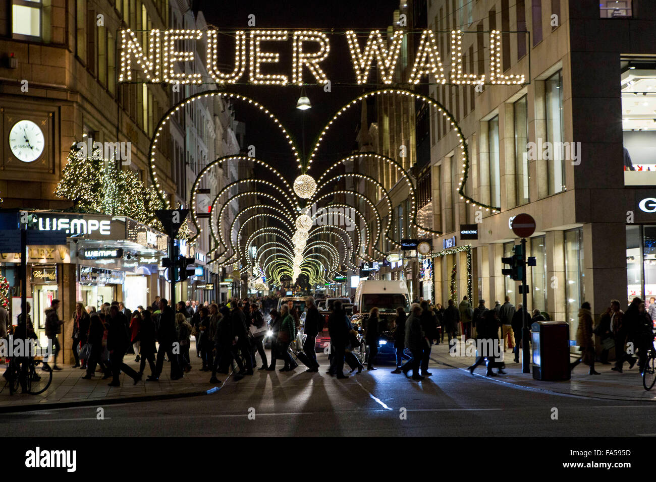 Les marchés de Noël de Hambourg Neuer Wall Banque D'Images