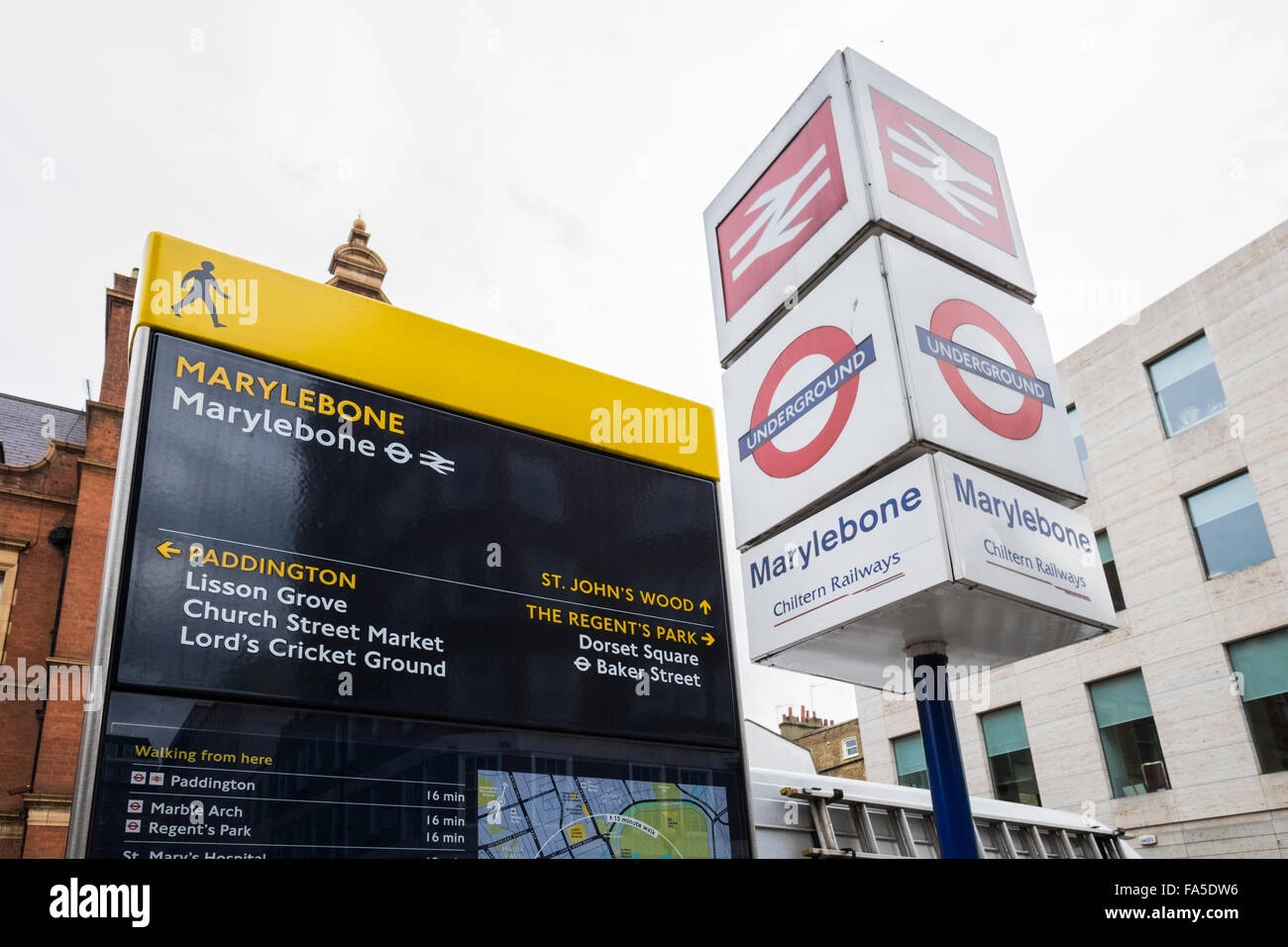 La gare de Marylebone, Londres, Angleterre, Royaume-Uni Banque D'Images