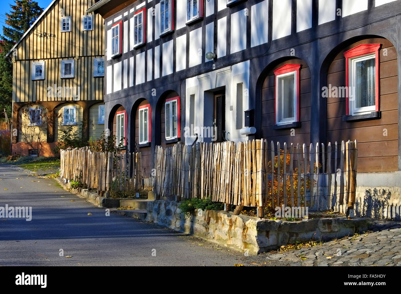 Umgebindehaus - maison à pans de bois 08 Banque D'Images Umgebindehaus - maison à pans de bois 08 Banque D'Images