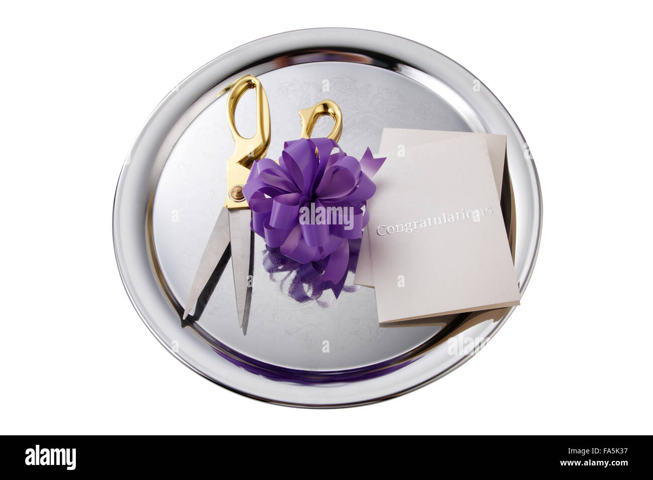 Concept de la cérémonie d'ouverture, violet arcs sur la plaque d'argent Banque D'Images