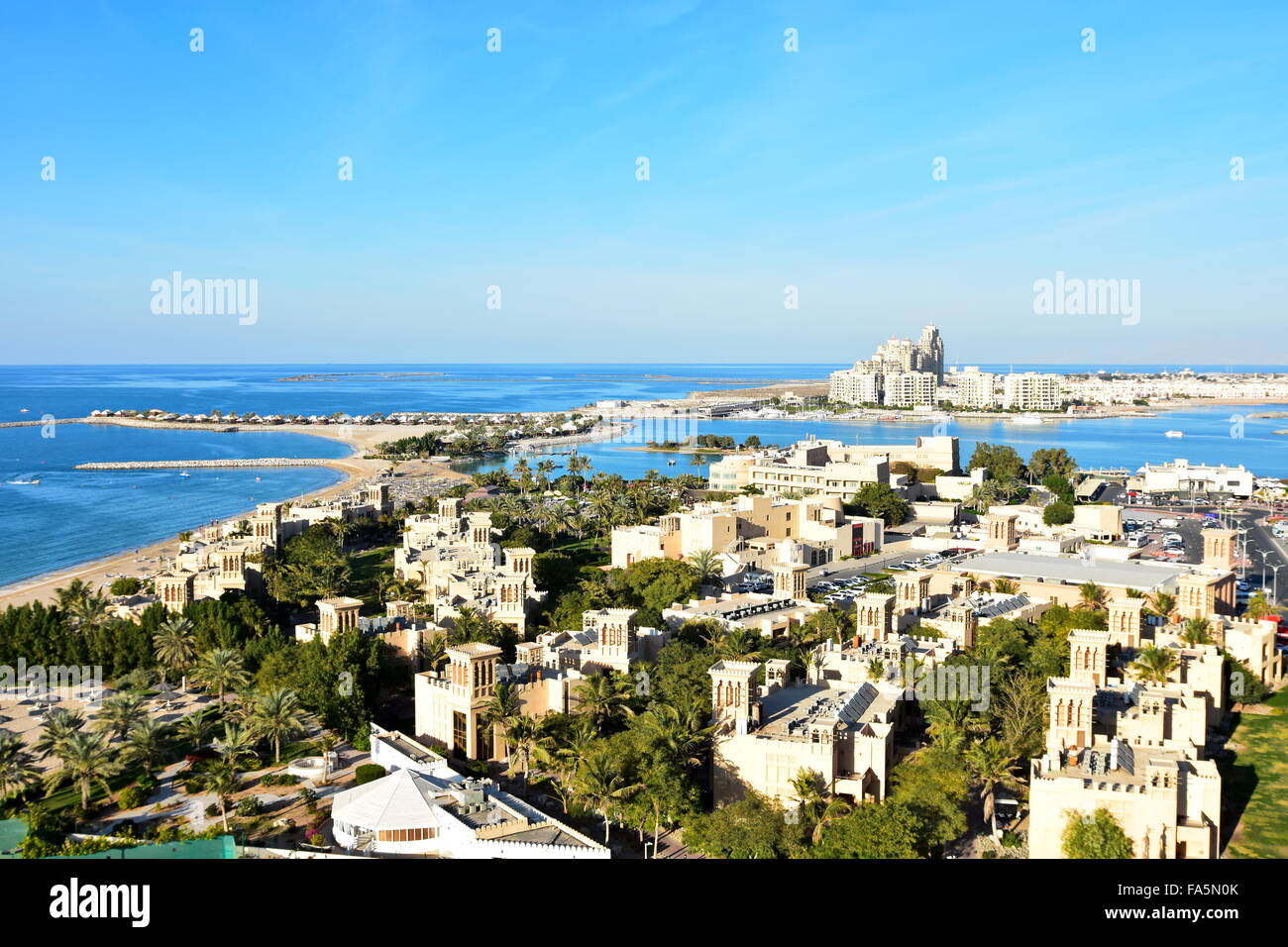 Al Jazirah Al Hamra, Al Hamra Island View, Ras Al Khaimah, Émirats Arabes Unis Banque D'Images