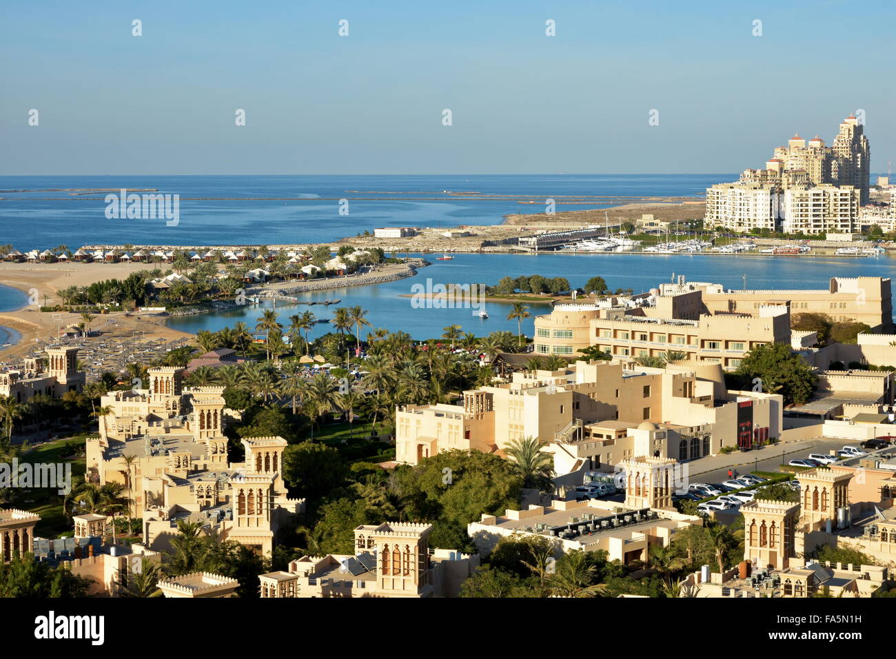 Al Jazirah Al Hamra, Al Hamra Island View, Ras Al Khaimah, Émirats Arabes Unis Banque D'Images