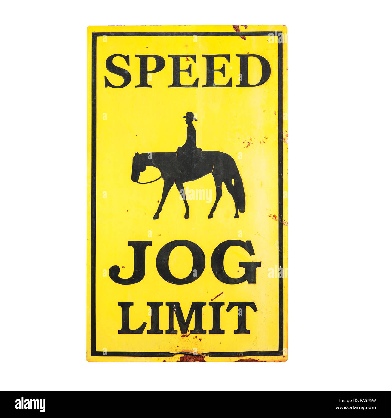 Limite de vitesse Jog sign with clipping path . Banque D'Images