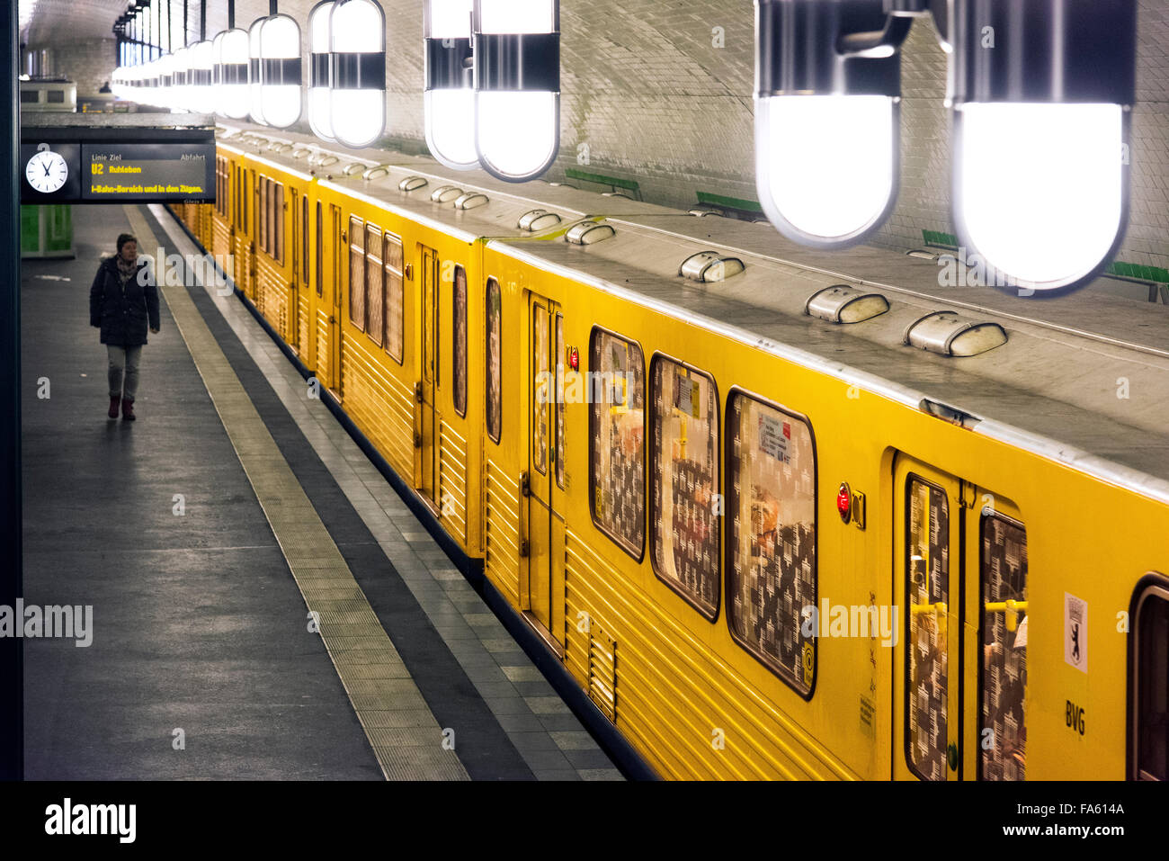 U-Bahn à Markisches station Museum Berlin Allemagne Banque D'Images