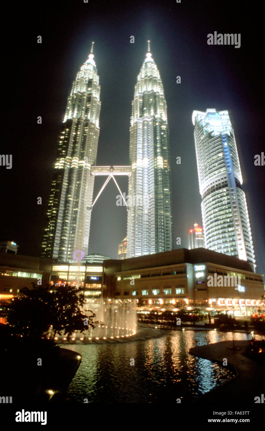 La Malaisie Kuala Lumpur Kampong Baharu La Nuit Vue Du - 