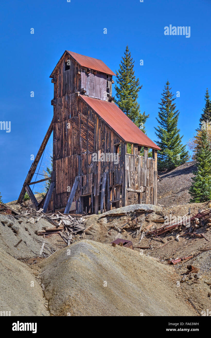 Yankee Girl Silver et Gold Mine, Ouray, Colorado, USA Banque D'Images