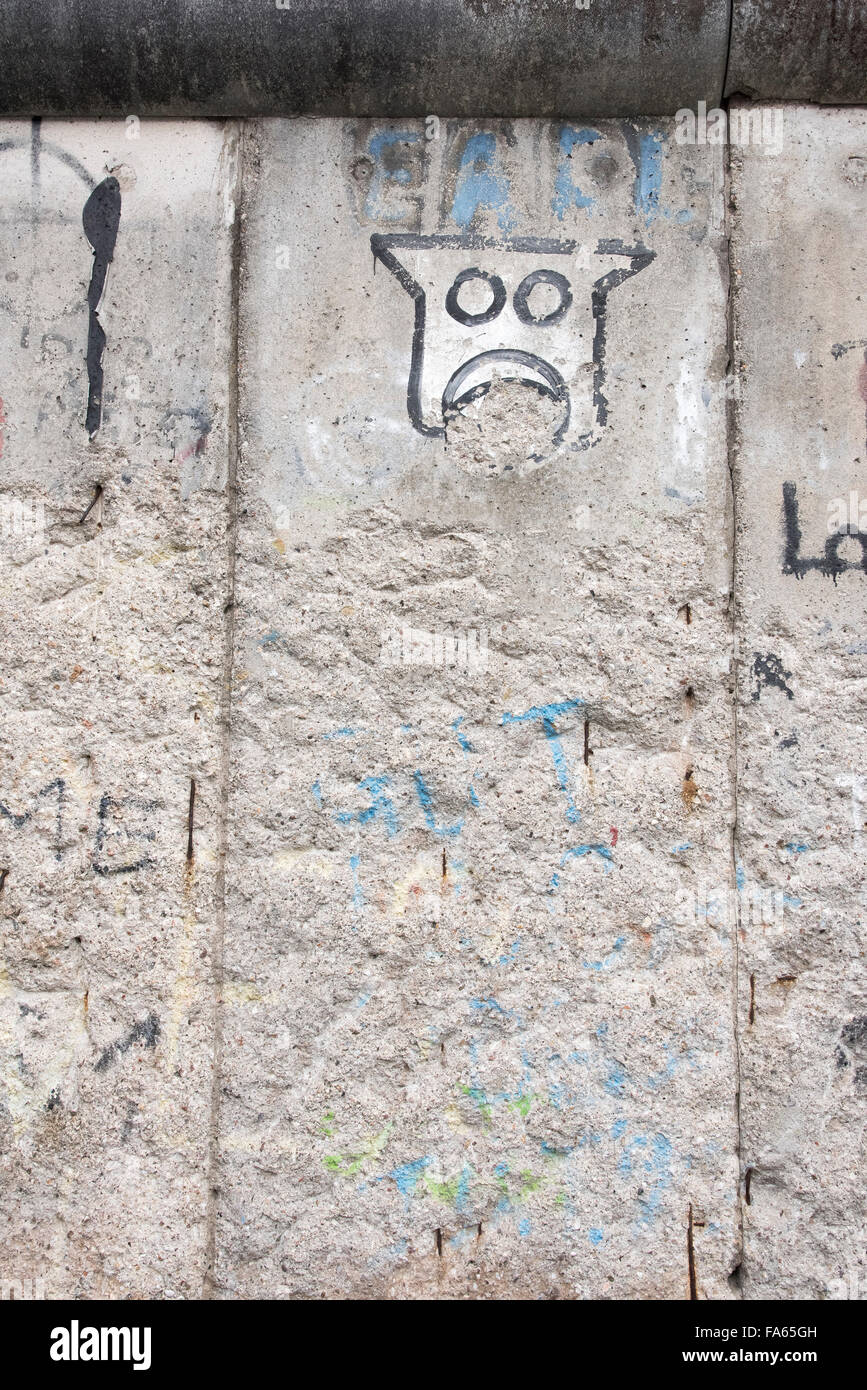 Reste du mur de Berlin au musée de la terreur de l'Allemagne Banque D'Images
