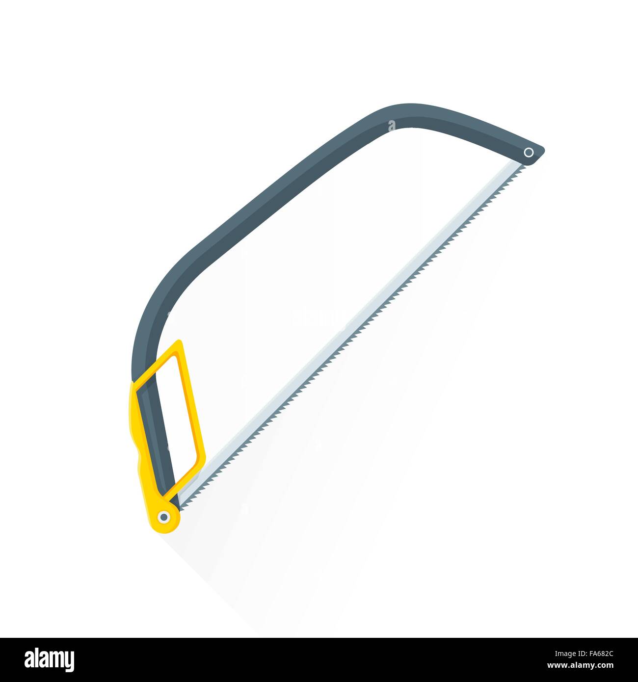 Télévision couleur gris jaune vector design house remodel construction hacksaw illustration isolé sur fond blanc long shadow Illustration de Vecteur