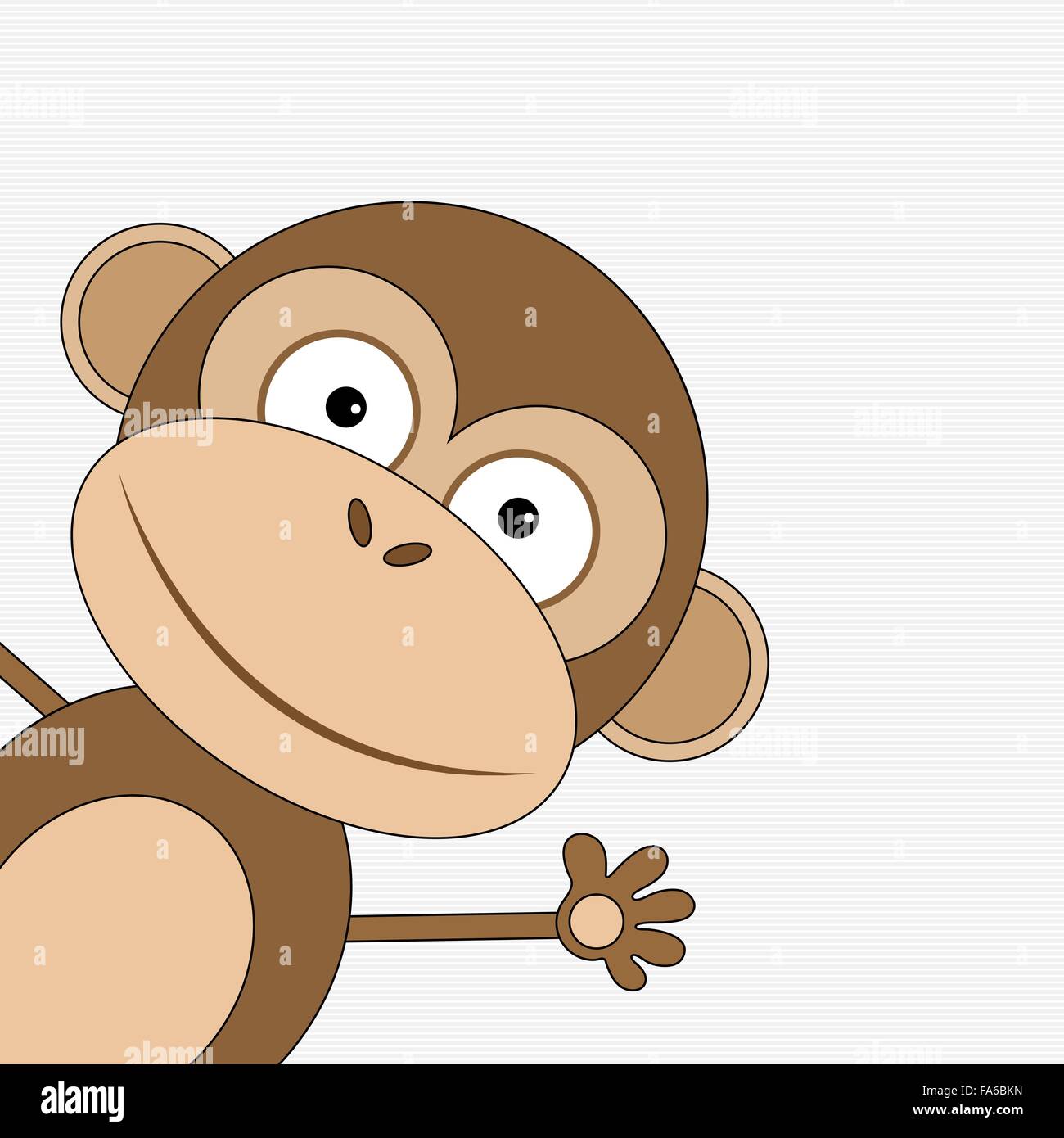 Vector illustration of cute cartoon monkey pour votre conception Illustration de Vecteur