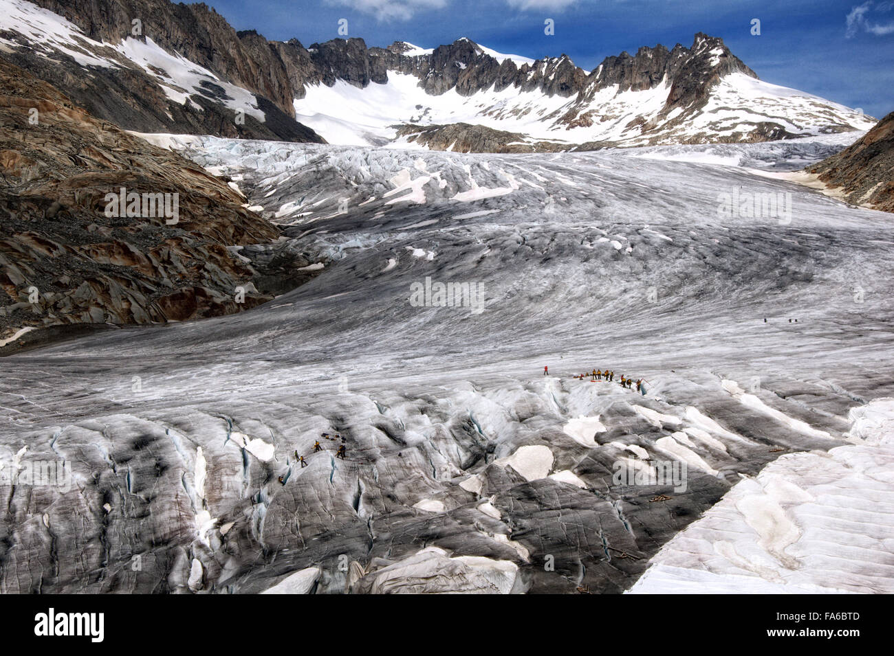 Glacier du Rhône, Valais, Suisse Banque D'Images