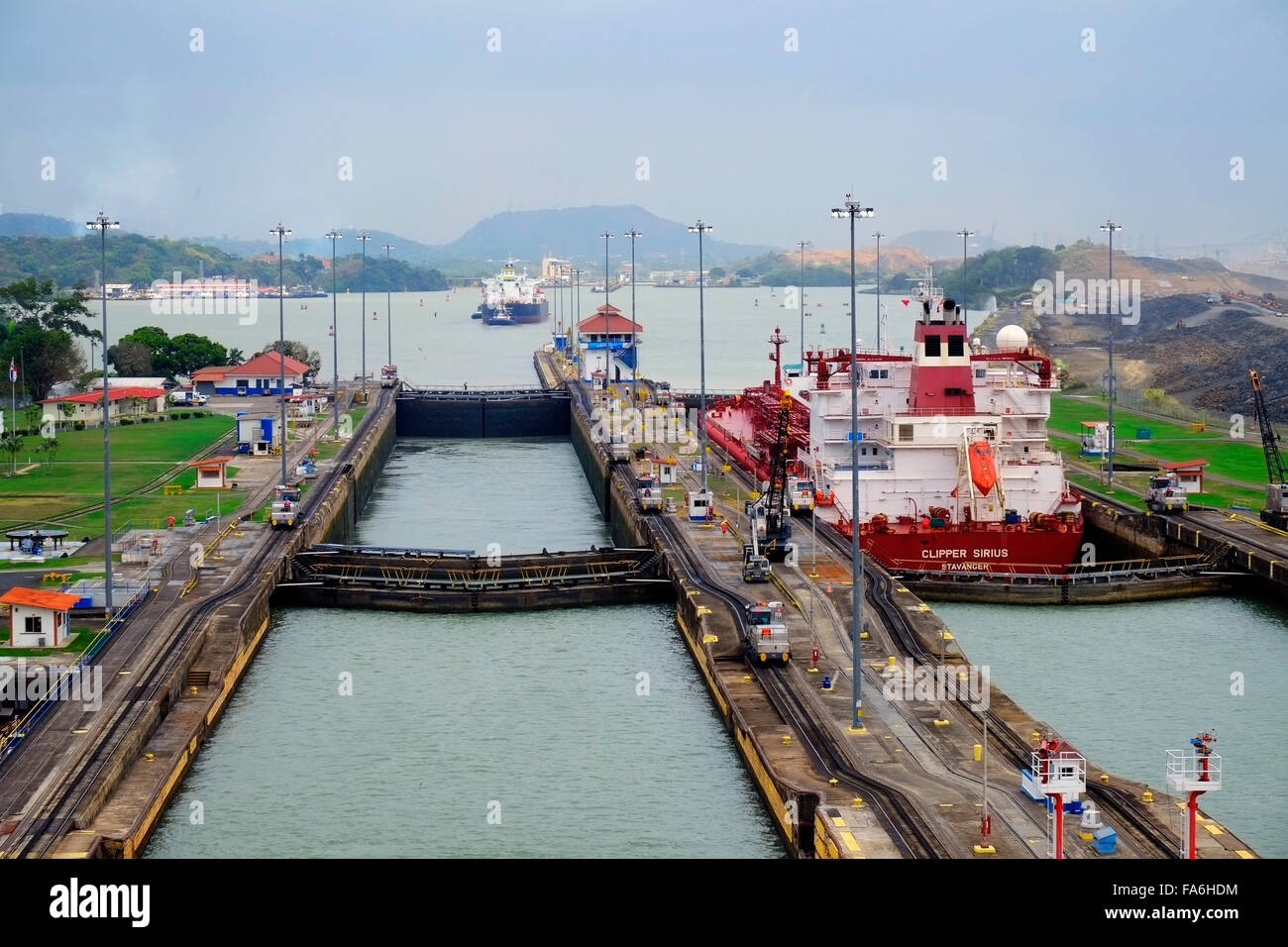 Pedro Miguel Locks Canal de Panama Amérique Centrale Banque D'Images