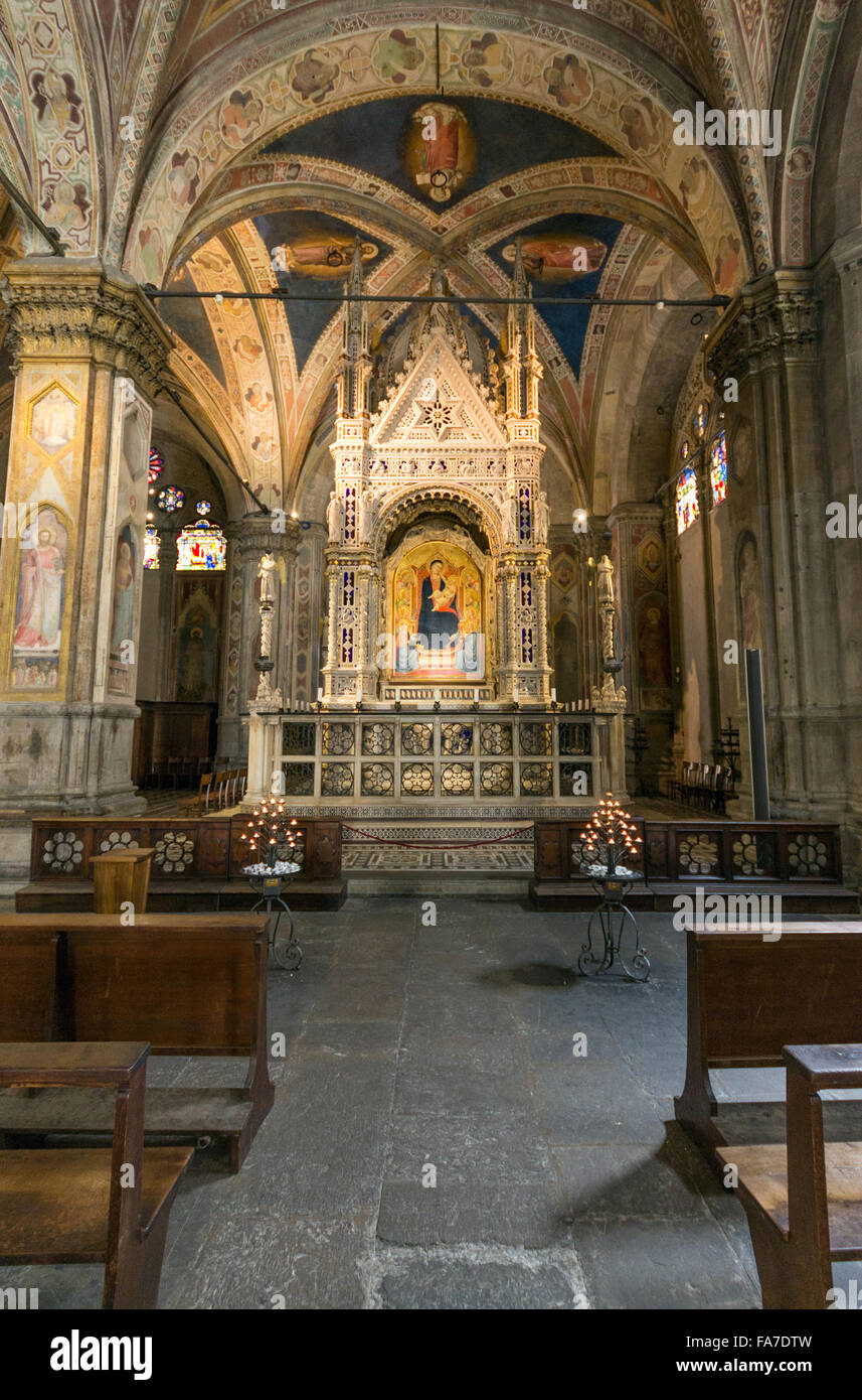Italie, Toscane, Florence, à l'intérieur de l'église Orsanmichele Banque D'Images