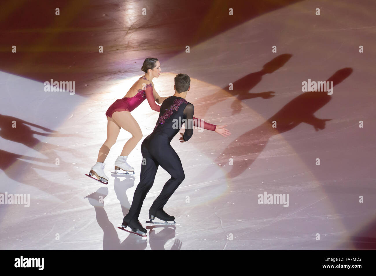 Nicole Della Monica et Matteo Guarise champions de patinage artistique Banque D'Images
