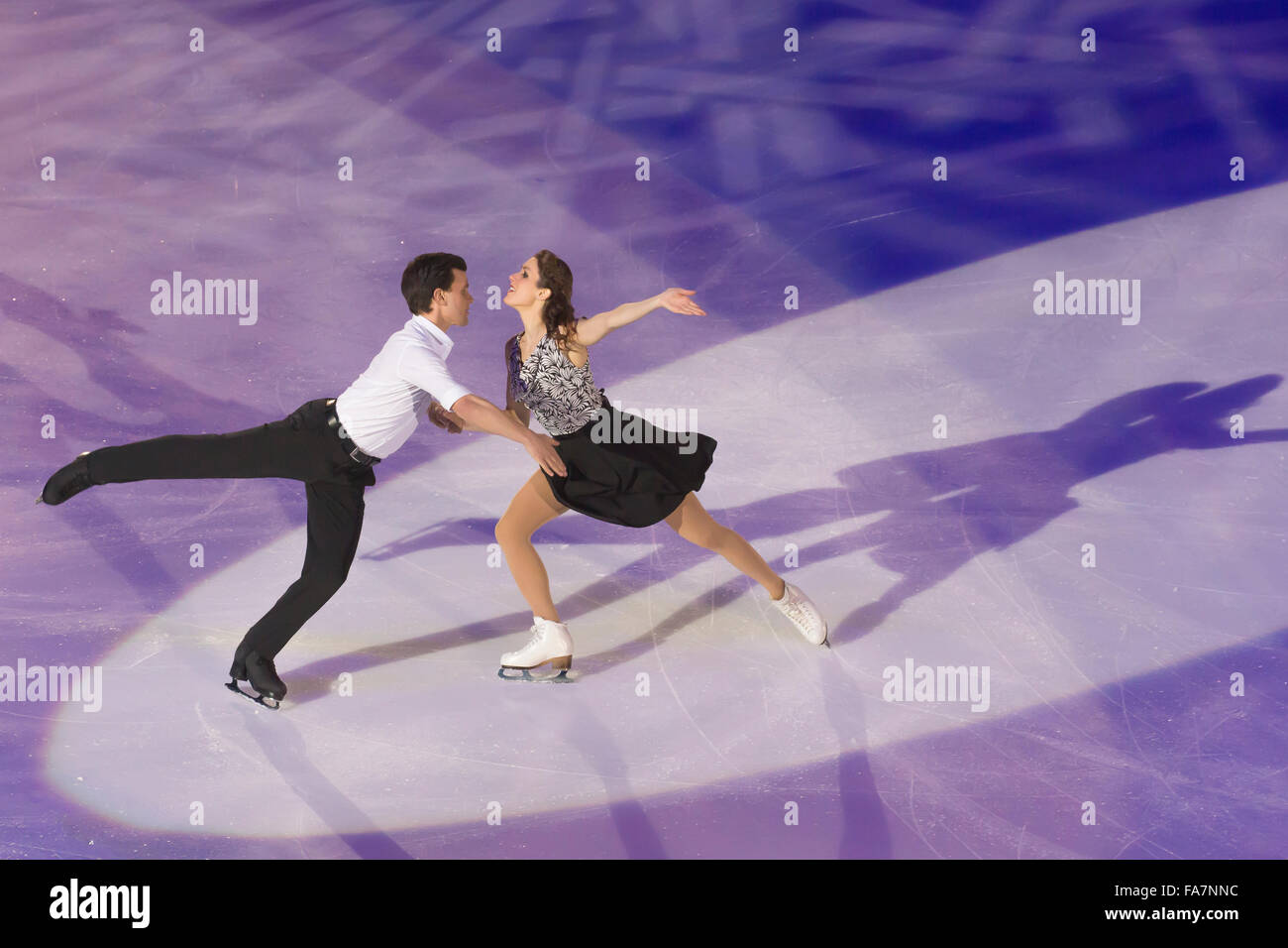 Charlene Guignard e Marco Fabbri skating champions de danse gratuits Banque D'Images