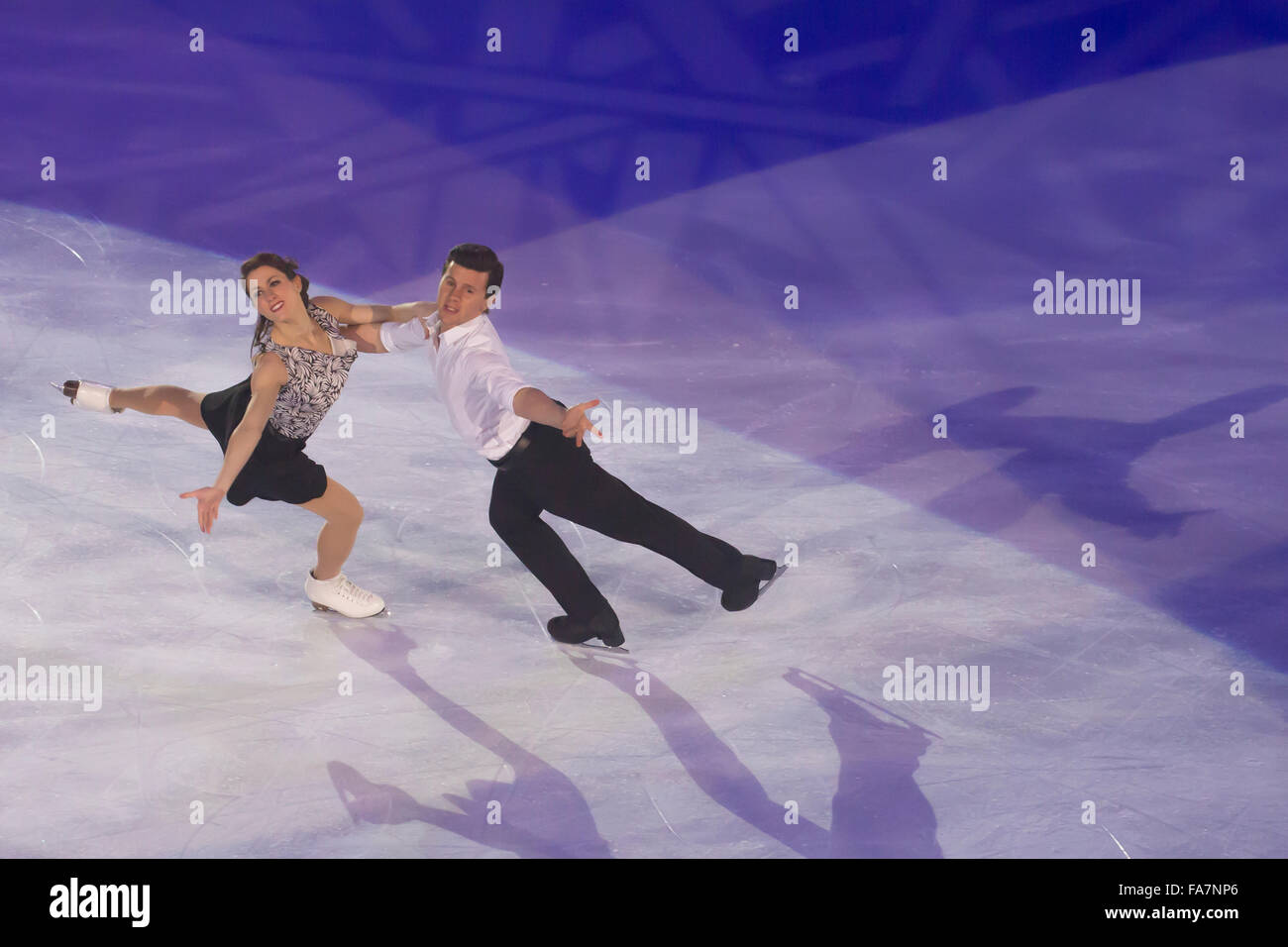 Charlene Guignard e Marco Fabbri skating champions de danse gratuits Banque D'Images