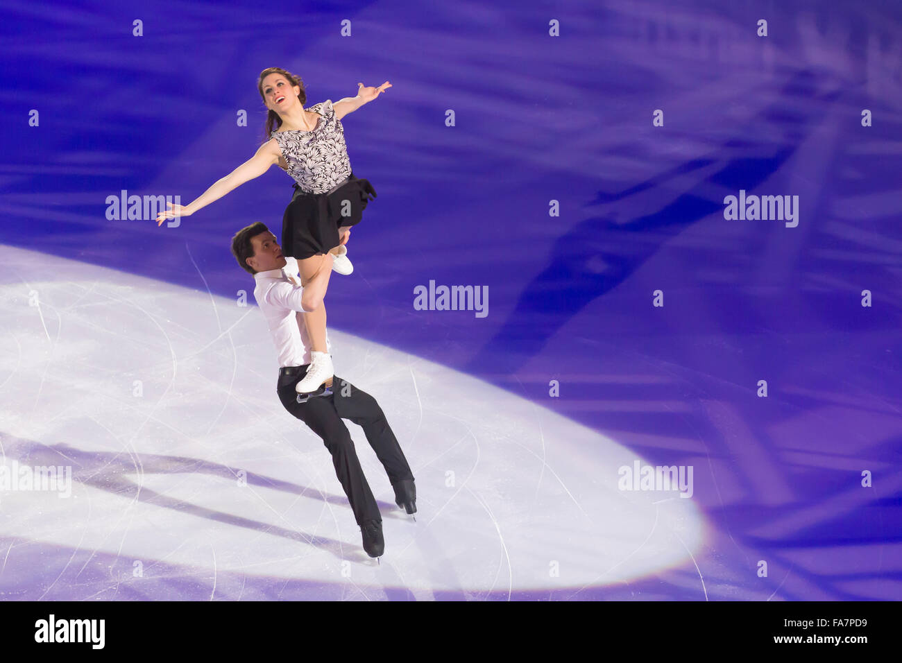 Charlene Guignard e Marco Fabbri skating champions de danse gratuits Banque D'Images