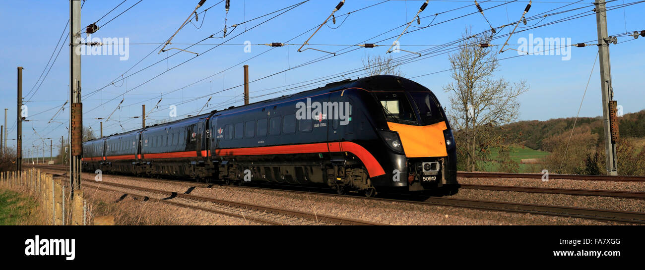 50912, classe 180 Zephyr, Grand Central société d'exploitation des trains à grande vitesse, trains diesel, East Coast Main Line Railway, Peterbor Banque D'Images