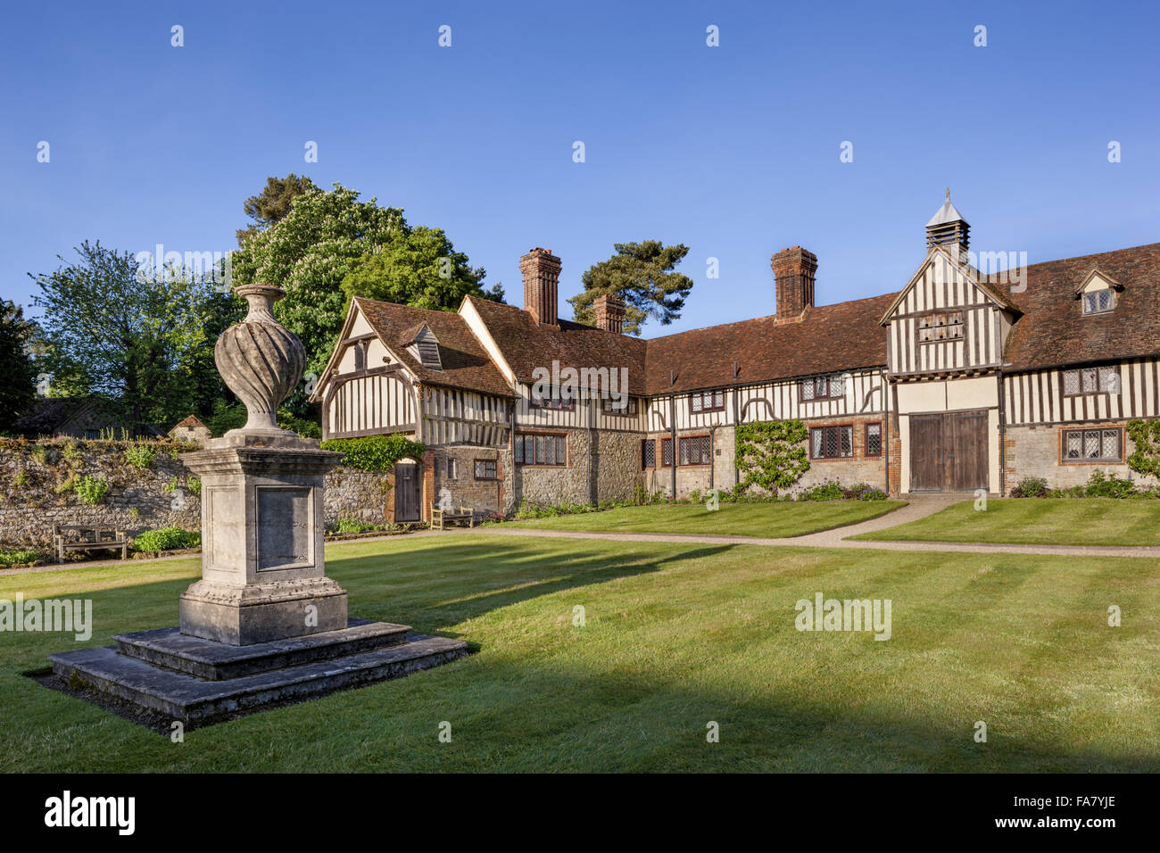 Les cottages du Ightham Mote, Kent Banque D'Images