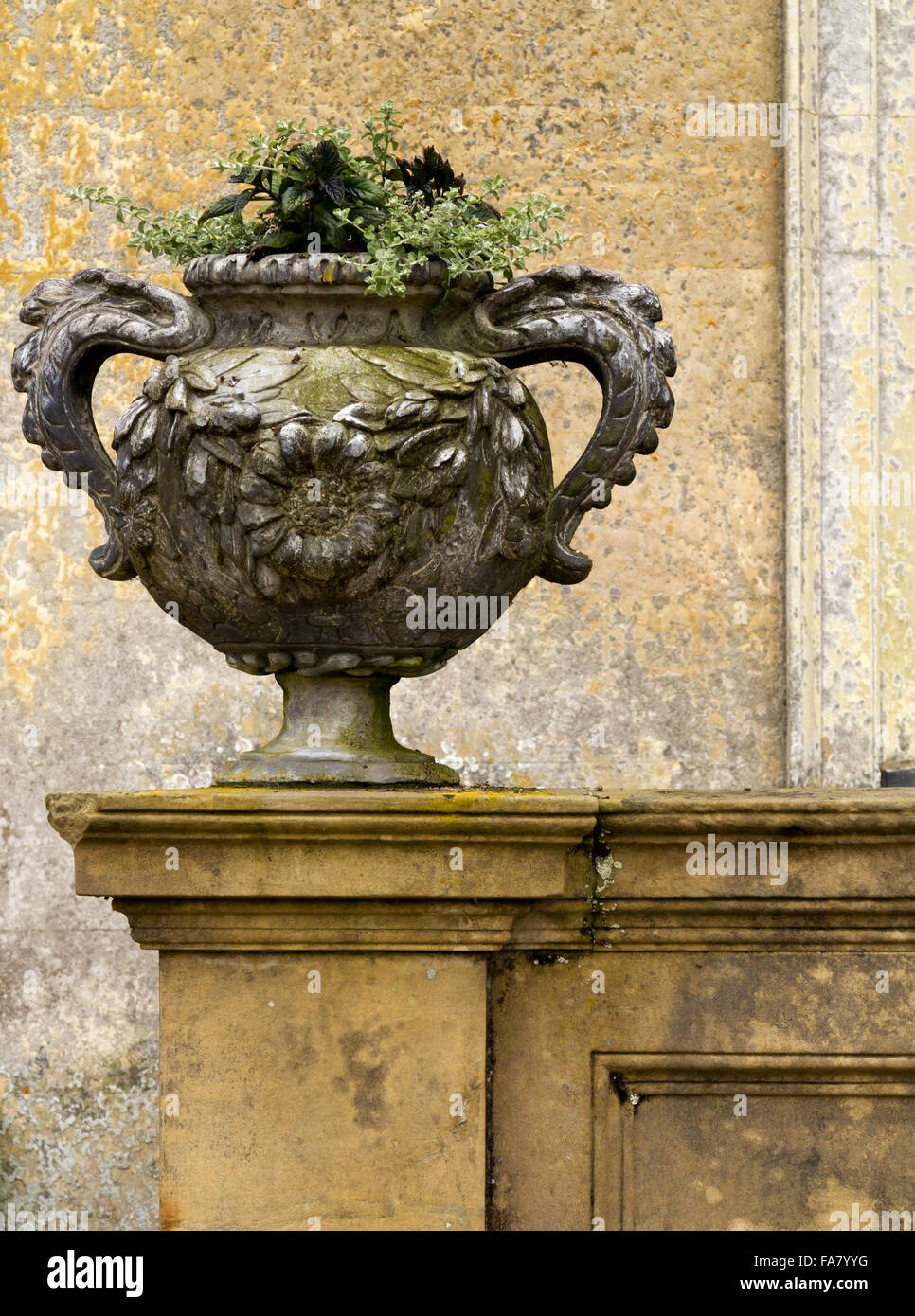 De l'urne dans le jardin italien à Belton House, Lincolnshire Banque D'Images