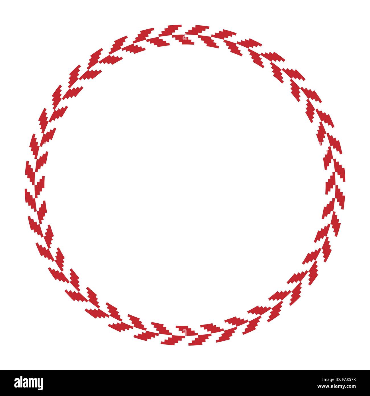 Vector illustration du motif brodé rond slaves traditionnels Illustration de Vecteur