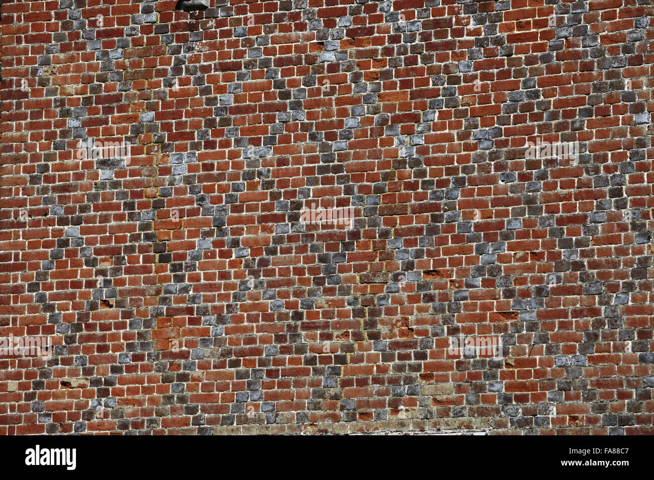 À la maçonnerie Diapered Vyne, Hampshire. La couche de travail est de  briques noircies dans un losange ou motif de losange. La maison a été  construite au début du xvie siècle pour