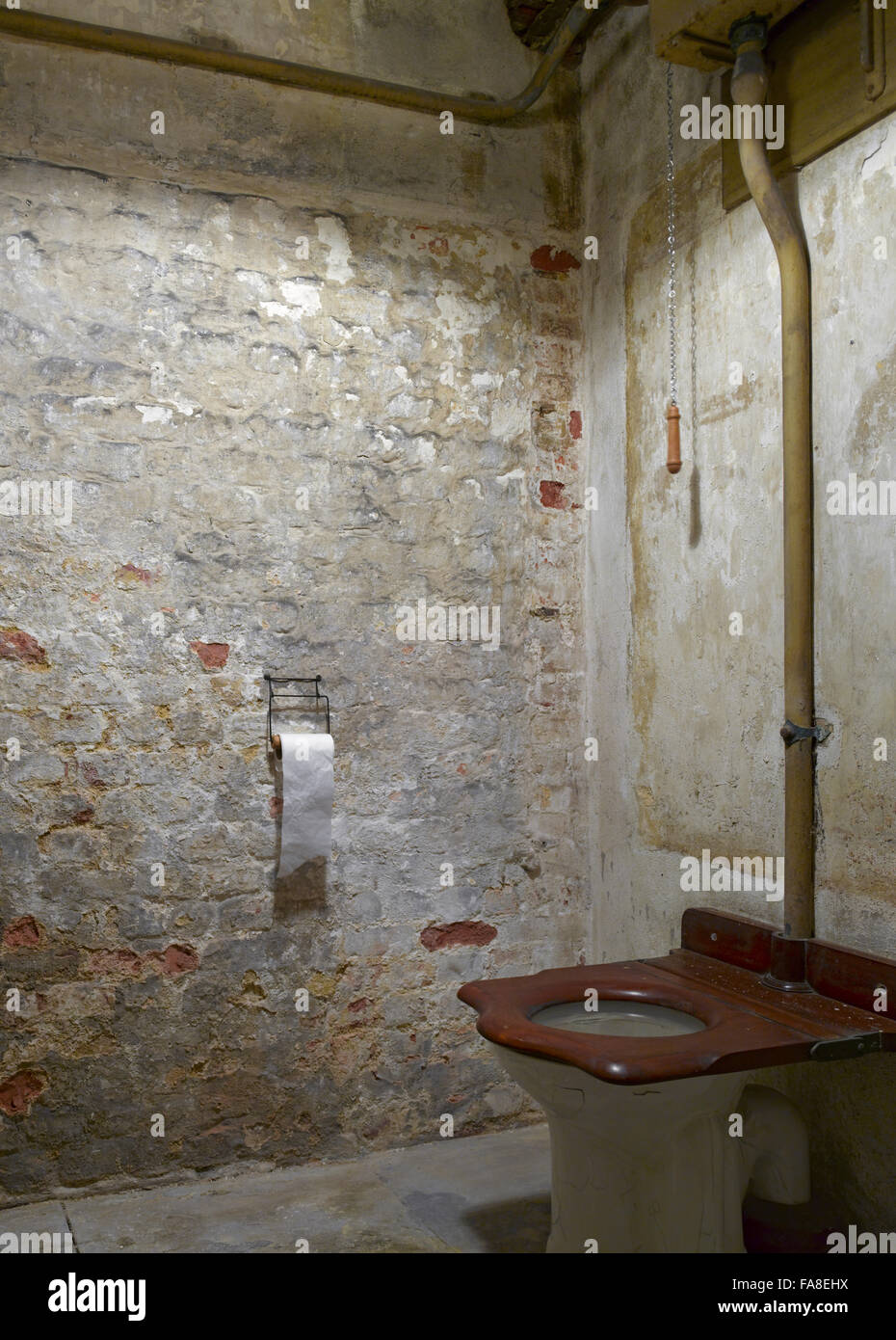 Les toilettes des chauffeurs dans le sous-sol à Bürchen, dans le Suffolk. Banque D'Images