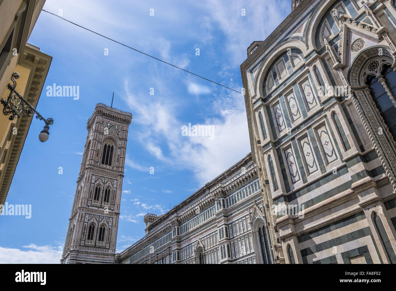 Le célèbre campanile de Giotto à Florence Banque D'Images